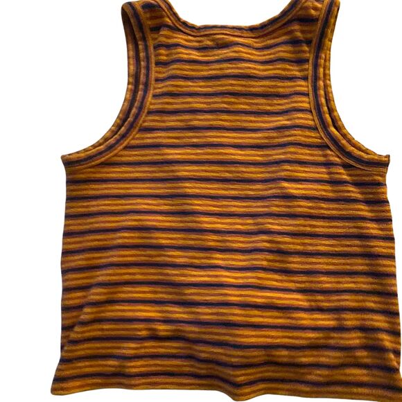 Madewell Retro Style Multicolored Striped Audio Front Knot Tank Top, sz S - Picture 6 of 9
